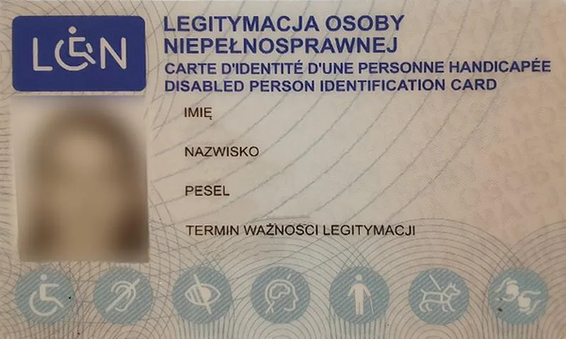 Legitymacja opiekuna niepełnosprawnego