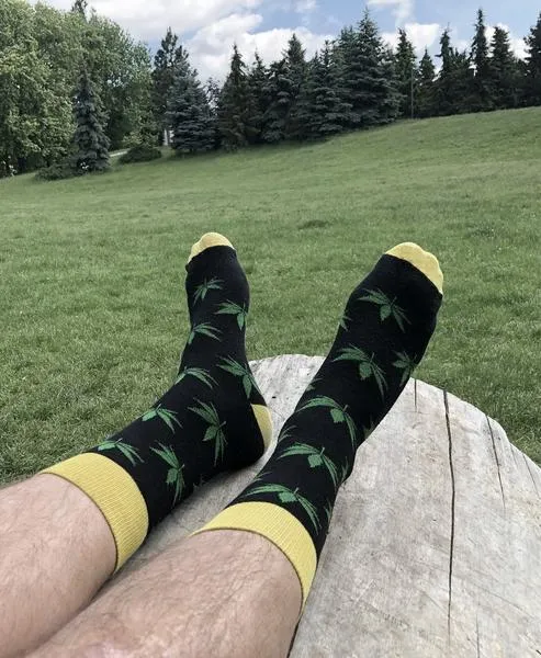 Stylowe skarpetki z marihuaną